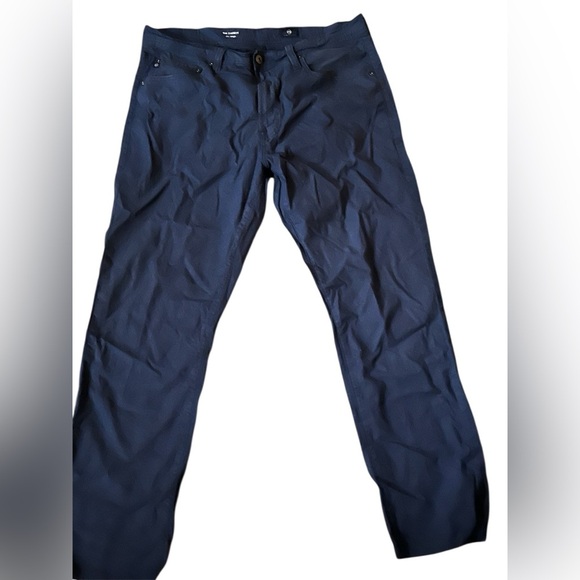 Ag Adriano Goldschmied Blue checked pattern Straight leg pants - Picture 1 of 3